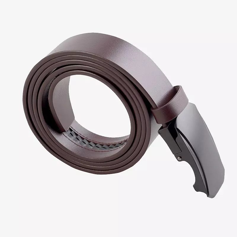 Brown Continental Timing Wide Leather Belt