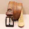 Vintage Full Grain Leather Belt – Handmade Premium Cowhide, Rugged & Timeless
