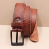 Vintage Full Grain Leather Belt – Handmade Premium Cowhide, Rugged & Timeless