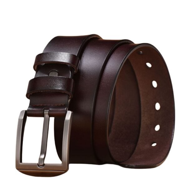 Genuine Leather Men's Alloy Buckle Cow Hide Belt
