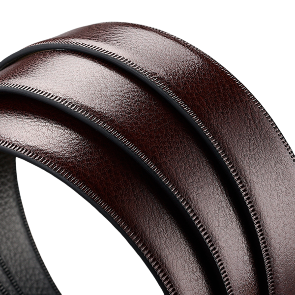 Formal Black Leather Belt for Men – Alloy Buckle, Classic Business Style