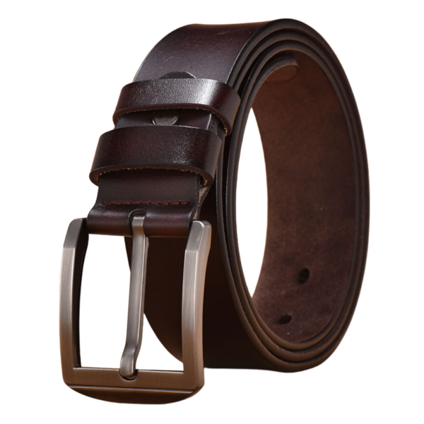 Genuine Leather Men's Alloy Buckle Cow Hide Belt