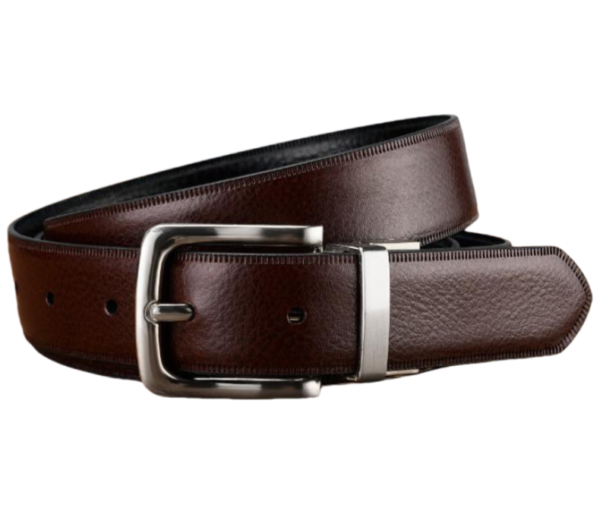 Formal Black Leather Belt for Men – Alloy Buckle, Classic Business Style